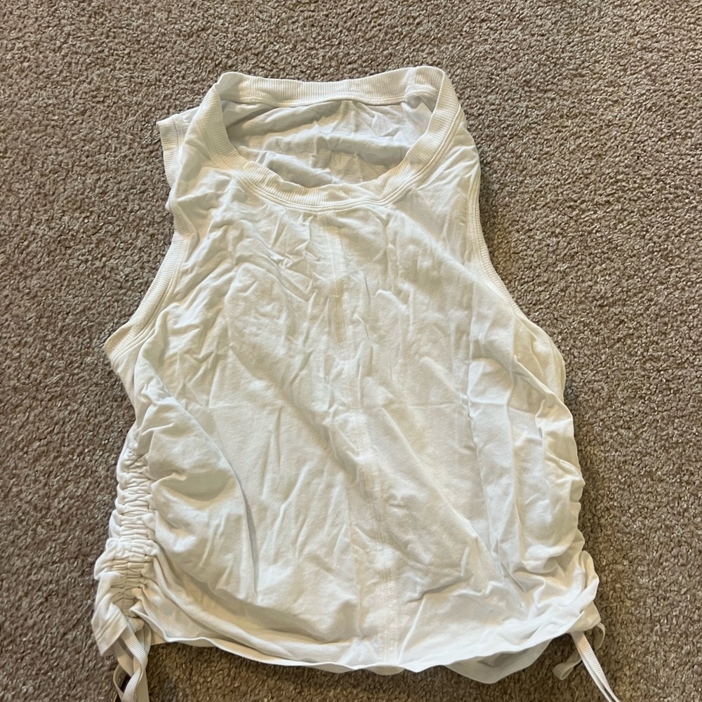 Women's White Sleeveless Top